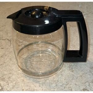 Cuisinart Glass Carafe 12 Cup DCC-1200PRC DGB-500BK Coffee Pot Black Replacement